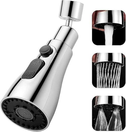 3 in 1 Kitchen Faucet with | 360° Swivelling | Anti-Splash 3 Modes Adjustable with Swivel Filter Head (1pc)