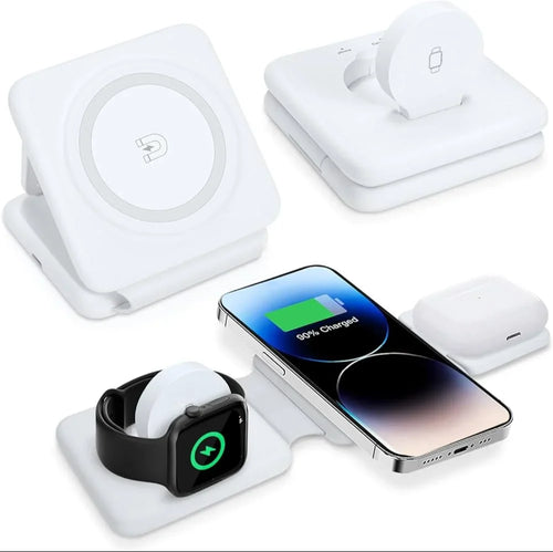 3 in 1 Wireless Charging Pad with 6 Month Warrenty