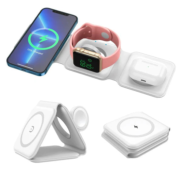 3 in 1 Wireless Charging Pad with 6 Month Warrenty