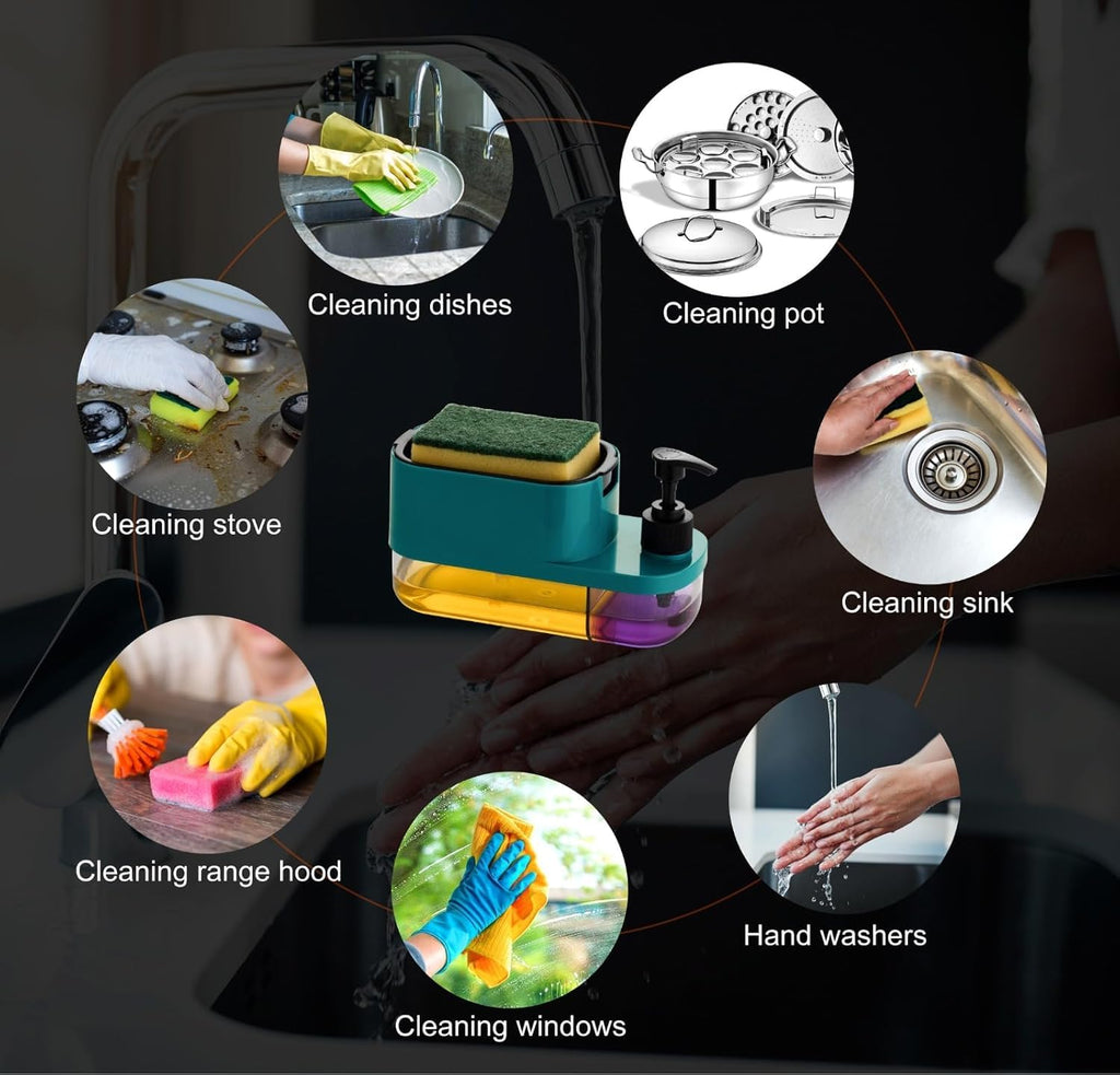 3 in 1 Kitchen Sink Countertop cum Soap DIspenser for Dish Washing