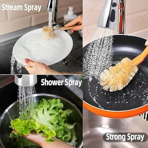 3 in 1 Kitchen Faucet with | 360° Swivelling | Anti-Splash 3 Modes Adjustable with Swivel Filter Head (1pc)